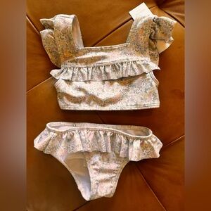 Darling floral baby bikini by Minnow swim!